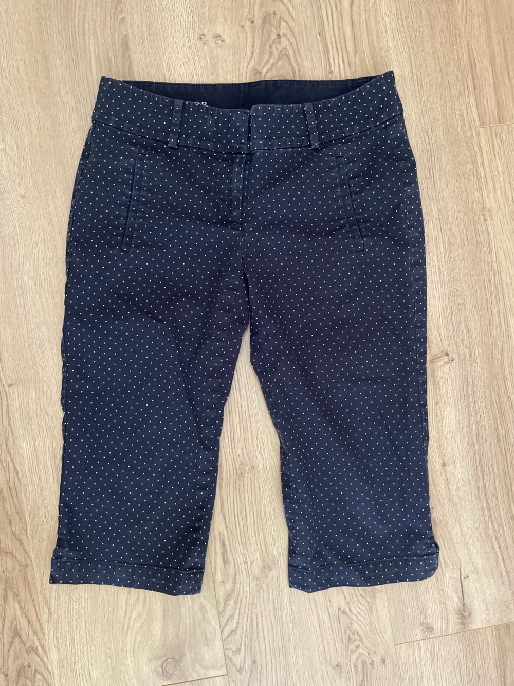 Ann Taylor Navy Polka Dot Women's Capris (0)